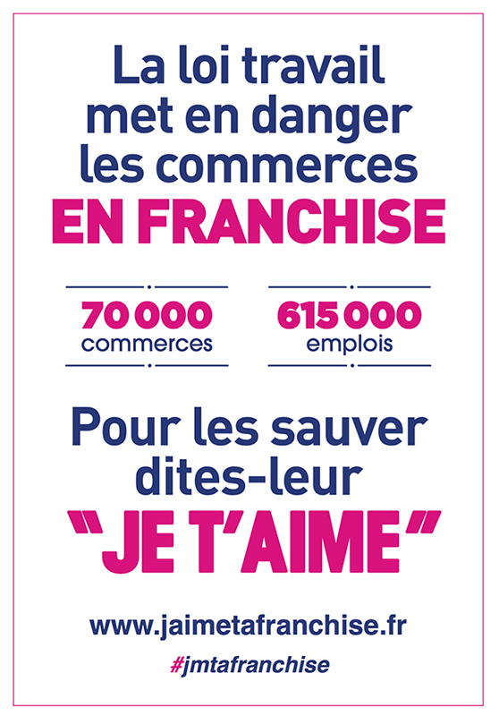 Affiche de la campagne anti loi EL KOMRI franchise