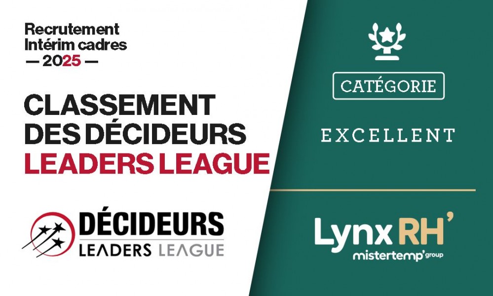 Lynx RH reconnue par Leaders League dans la catégorie Excellence
