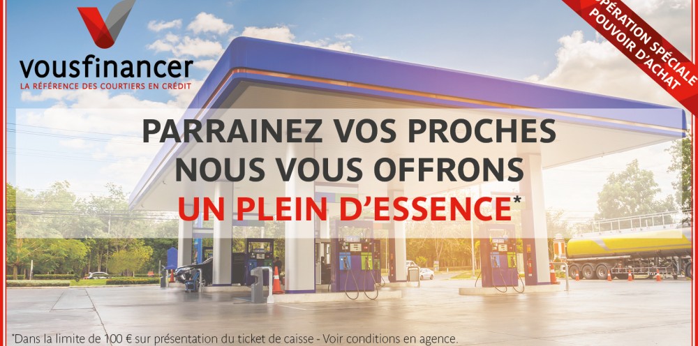 Vousfinancer offre un plein de carburant à ses clients pour tout parrainage